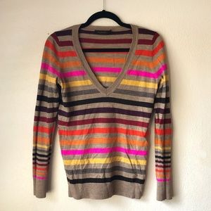 Fall Colored Striped Limited Sweater